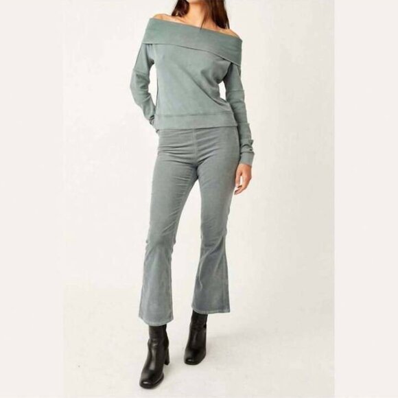 020 We The Free In My Feelings Cropped Slim Flare Velvet Pants NWT Size XS - Picture 2 of 11